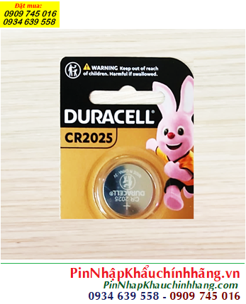 Pin CR2025 _ Duracell DL2025; Pin đồng xu 3v lithium Duracell CR2025 chính hãng |MẪU MỚI